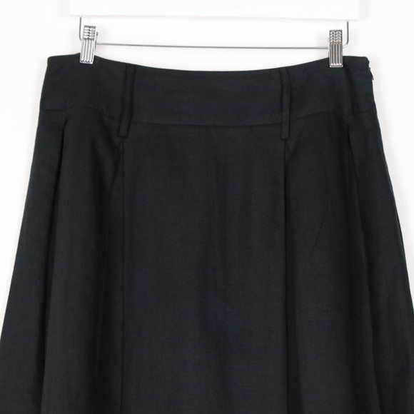 Sandro Linen Pleated Midi Skirt - Picture 2 of 6